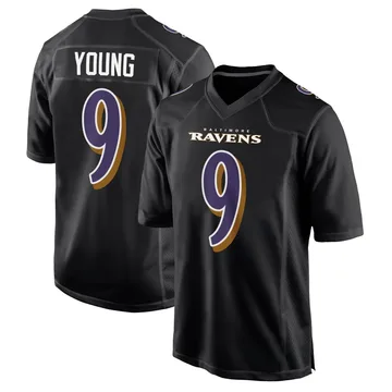 Youth Zion Young Baltimore Ravens Game Black Carbon Fashion Jersey